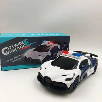 Citywide Vigilance Rapid Rescue Police Car – Interactive Toy Vehicle with Universal Rotation, Lights, and Siren Sounds
